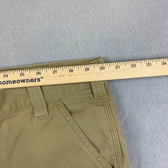 Carhartt Mens Shorts 40 Beige Rugged Flex Relaxed Fit Canvas Cargo Work Utility - Picture 3 of 8